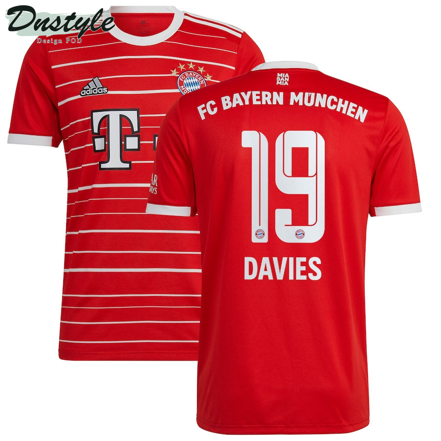 Alphonso Davies #19 Bayern Munich Youth 2022/23 Home Player Jersey - Red