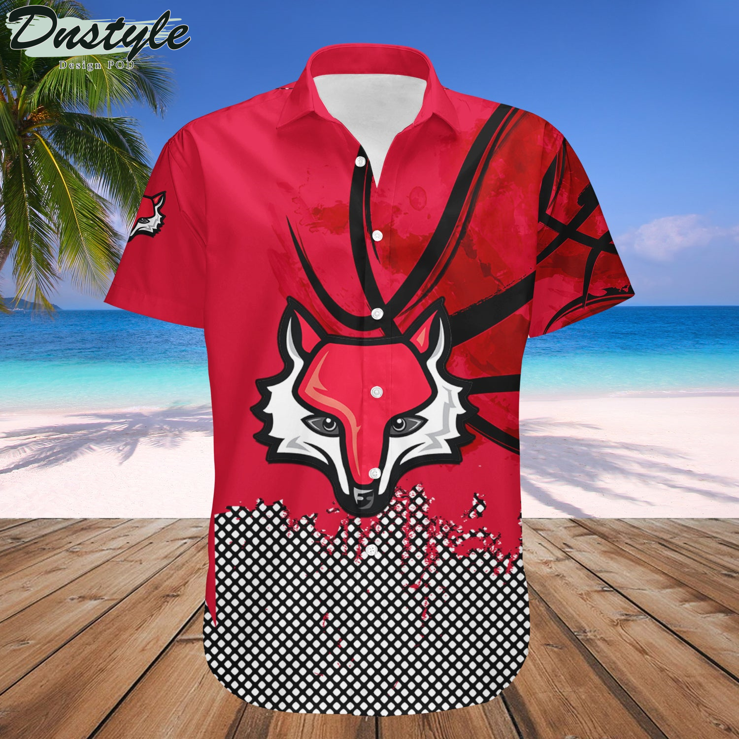 Marist Red Foxes Basketball Net Grunge Pattern Hawaii Shirt