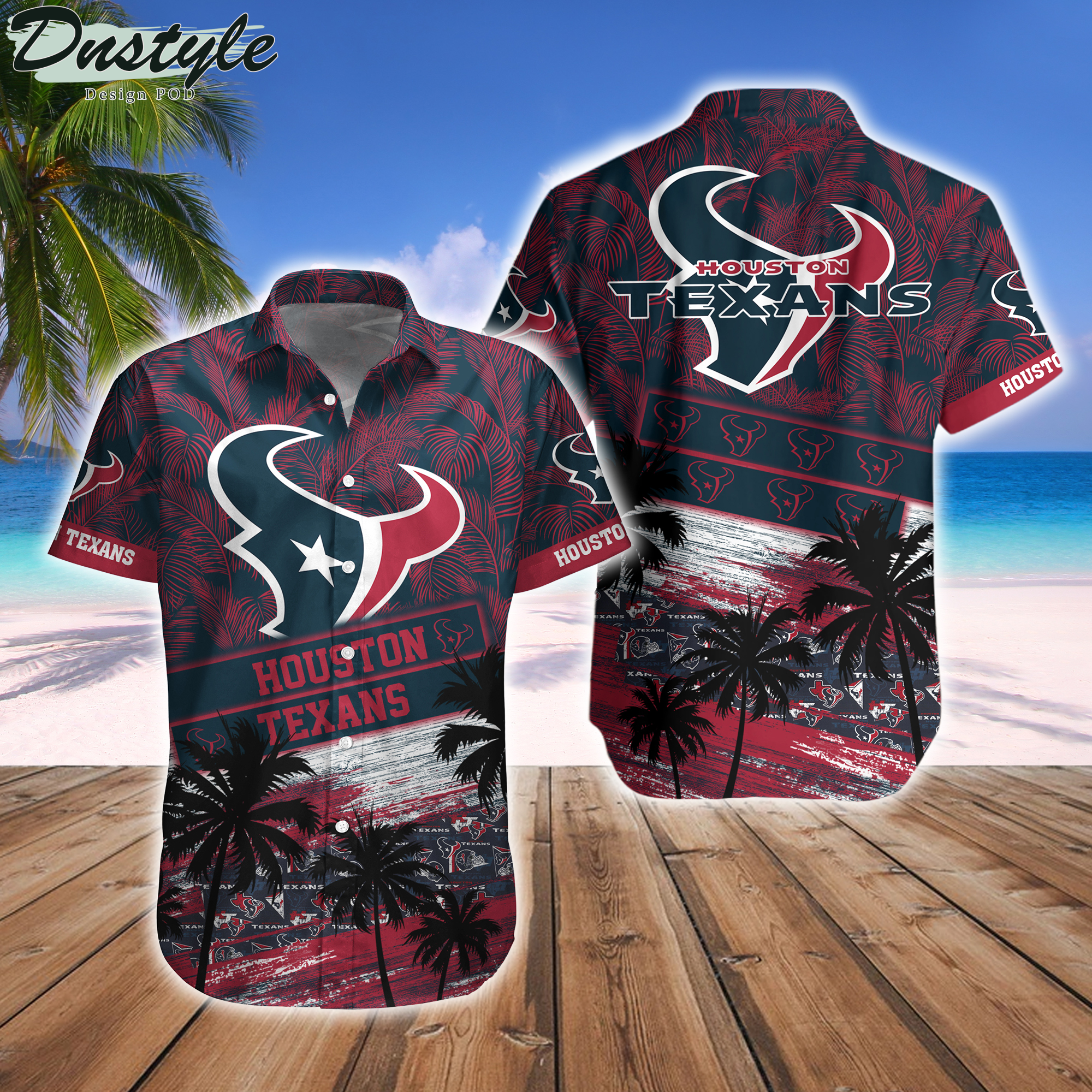 Houston Texans Team NFL Hawaiian Shirt And Beach Short