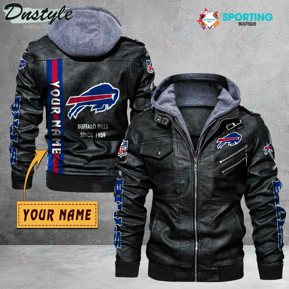 Buffalo Bills custom name leather jacket