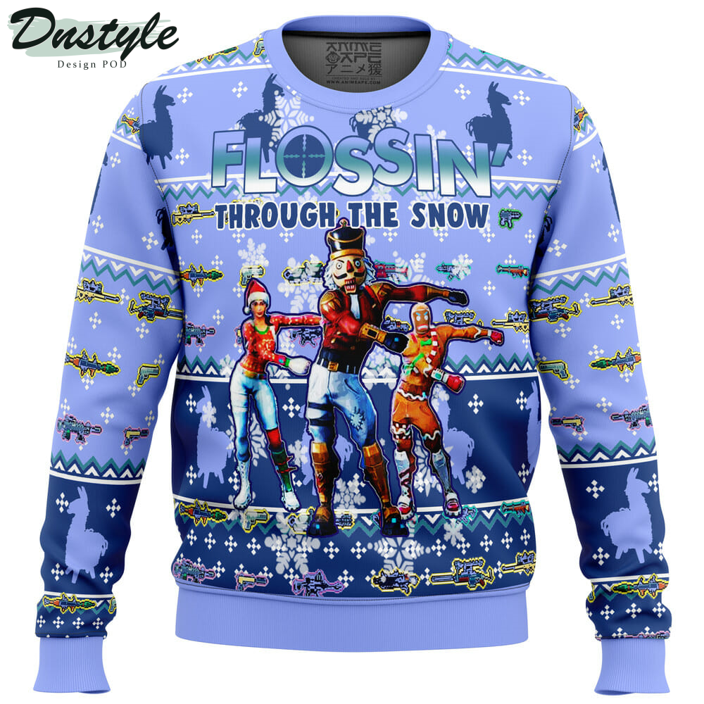 Fortnite Snow Floss Ugly Christmas Sweater
