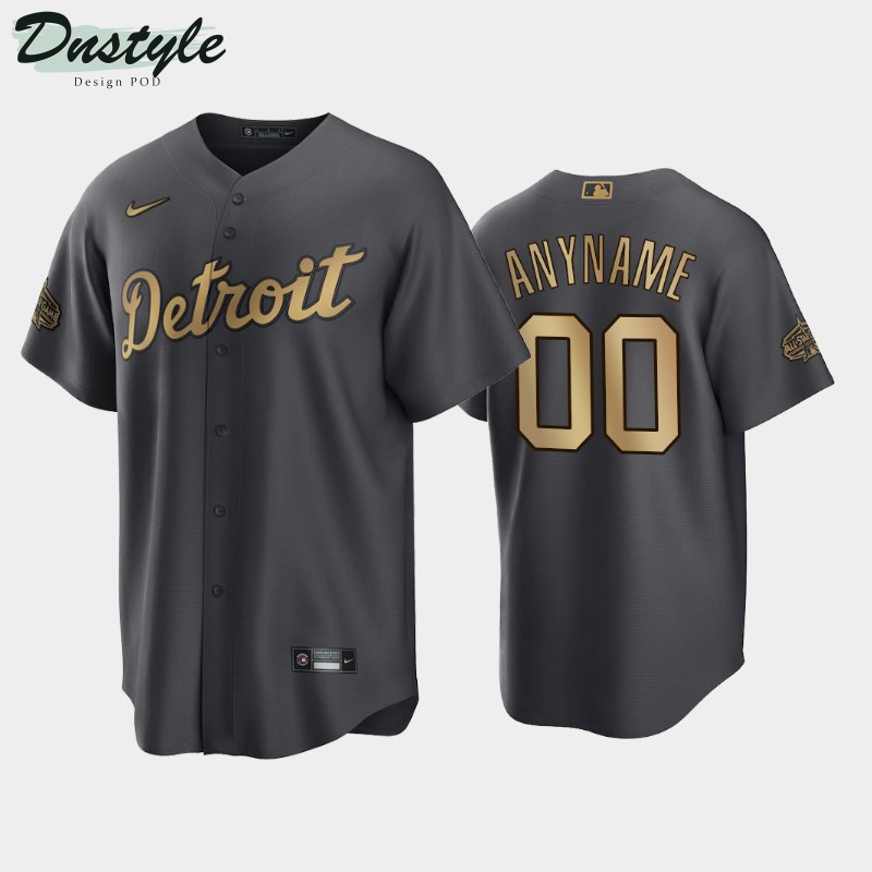 Detroit Tigers Custom #00 2022 MLB All-Star Game AL Charcoal Jersey