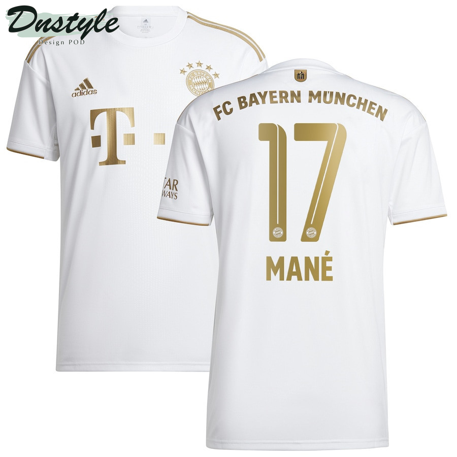 Sadio Mane #17 Bayern Munich Youth 2022/23 Away Player Jersey - White