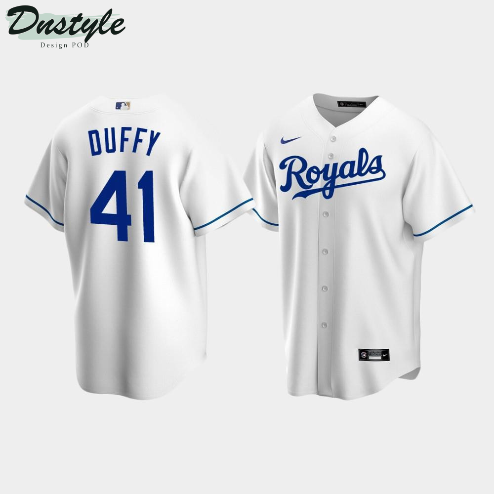 Men’s Kansas City Royals #41 Danny Duffy White Home Jersey MLB Jersey