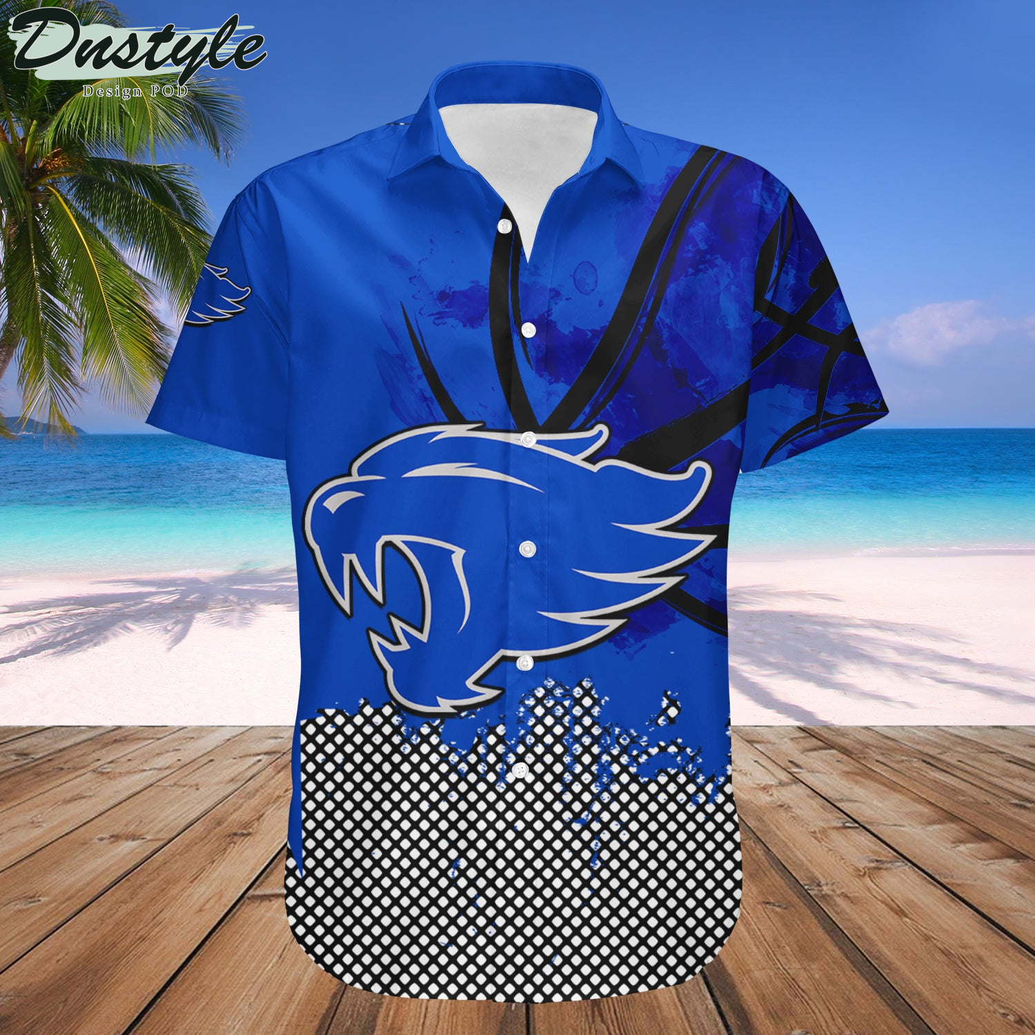 Kentucky Wildcats Basketball Net Grunge Pattern Hawaii Shirt