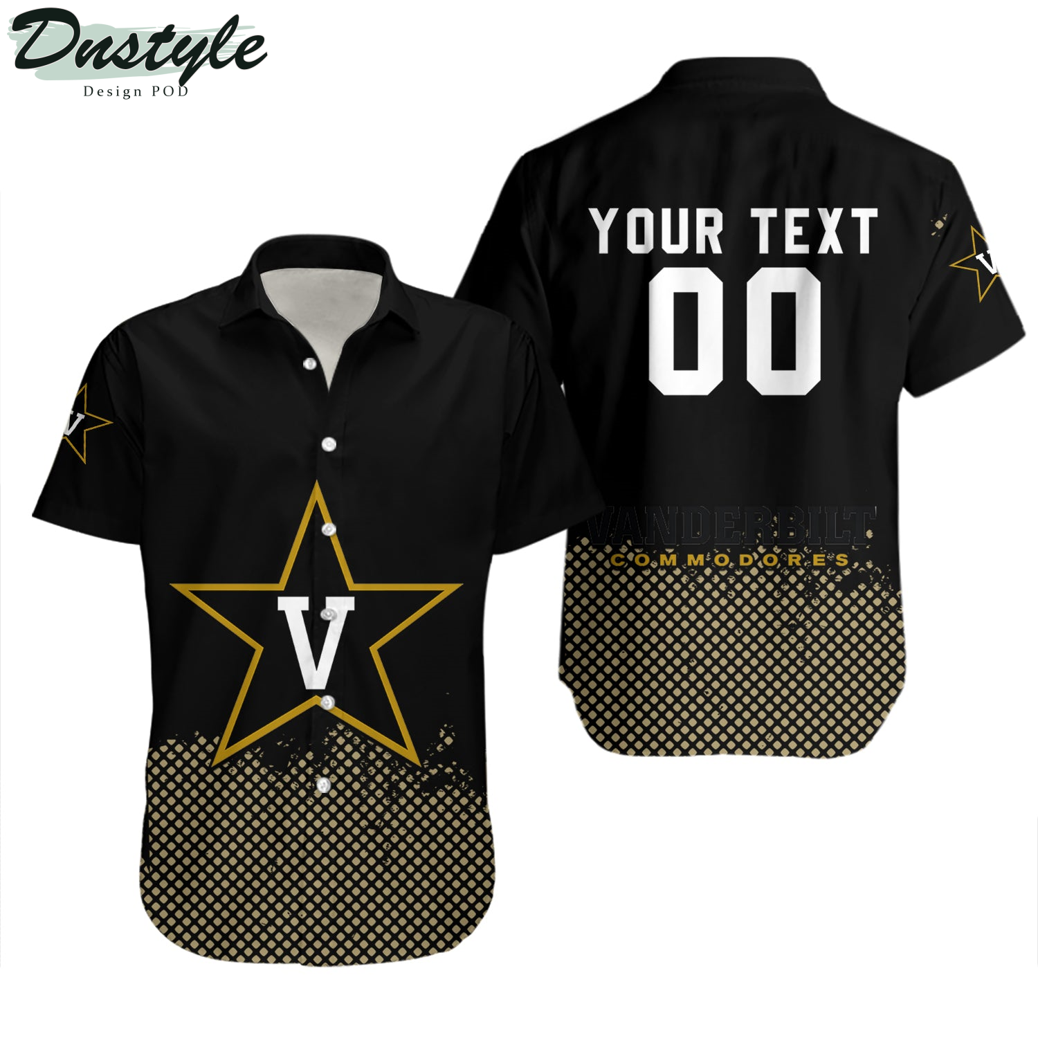 Vanderbilt Commodores Basketball Net Grunge Pattern Hawaii Shirt