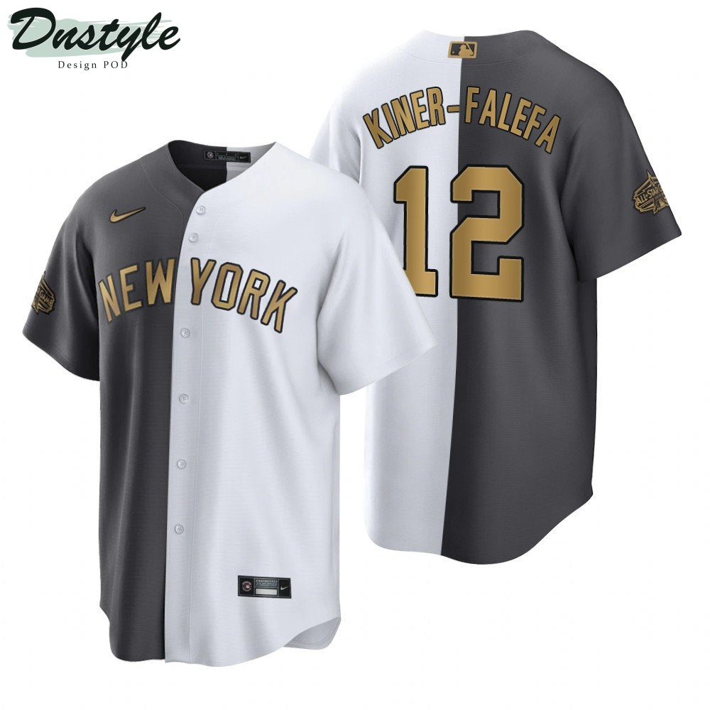 New York Yankees Isiah Kiner-Falefa Split White Charcoal 2022 All-Star Game Jersey