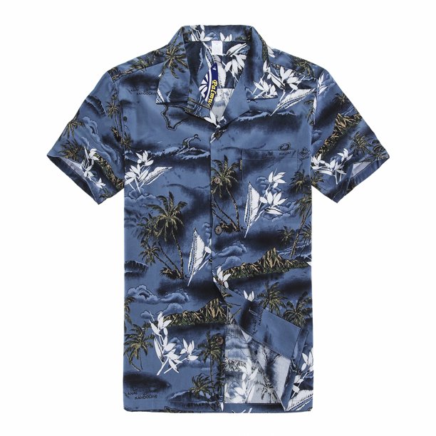 Matching Father Son Beach Palm Tree Hawaiian Shirt