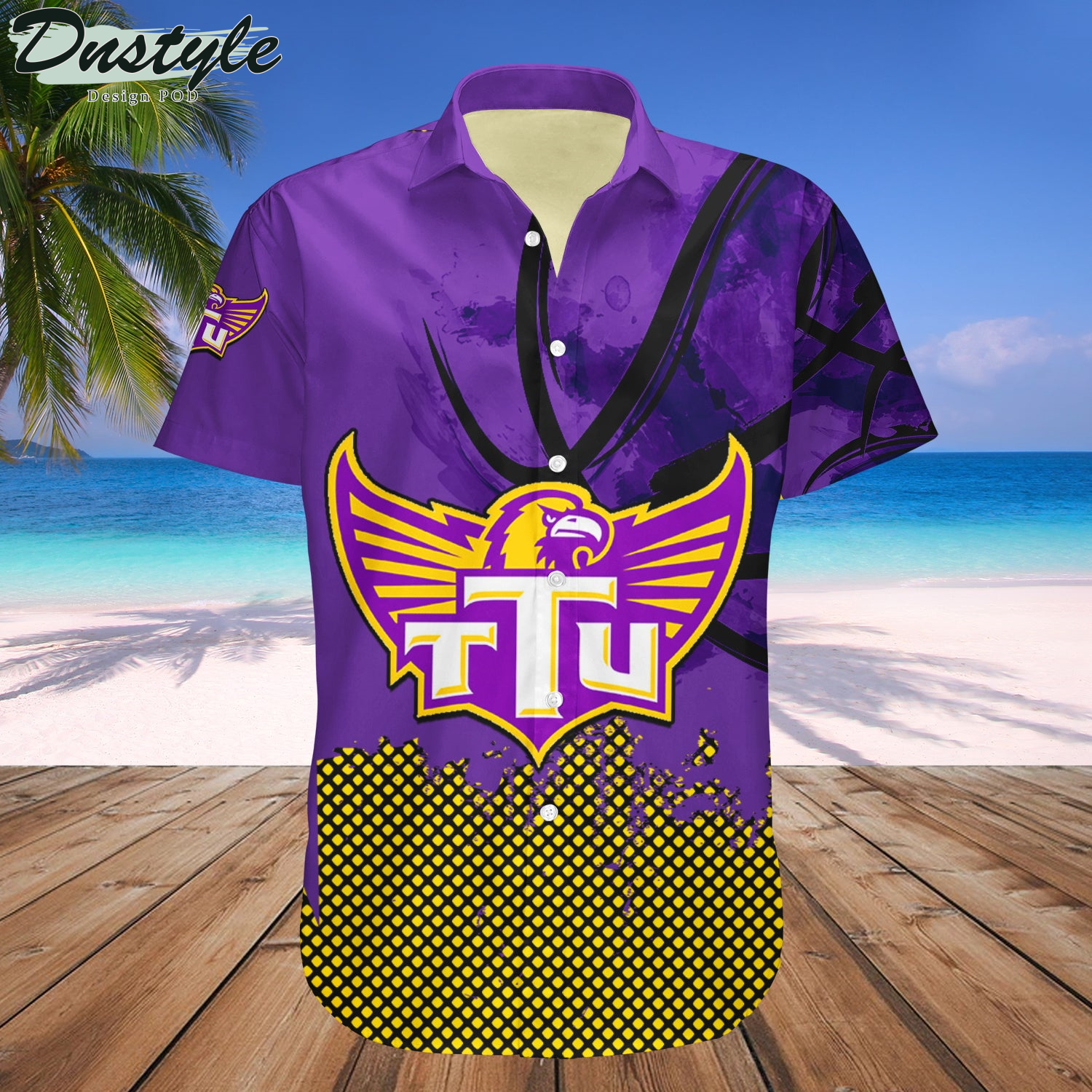 Tennessee Tech Golden Eagles Basketball Net Grunge Pattern Hawaii Shirt