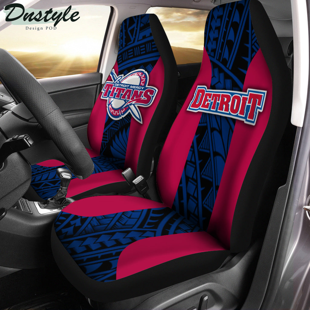 Detroit Mercy Titans Polynesian Car Seat Cover