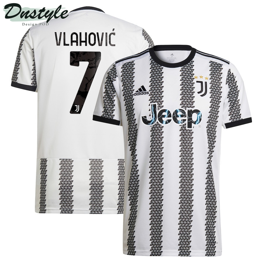 Dusan Vlahovic #7 Juventus Men 2022/23 Home Jersey - White