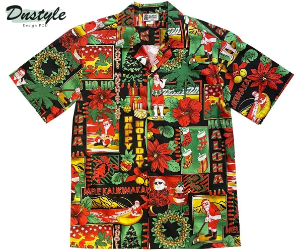 Traditions Black Christmas Hawaiian Shirt