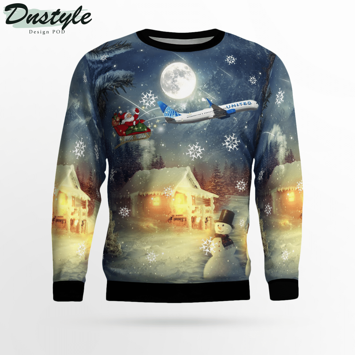 United Airlines Boeing 737-924ER Ugly Christmas Sweater