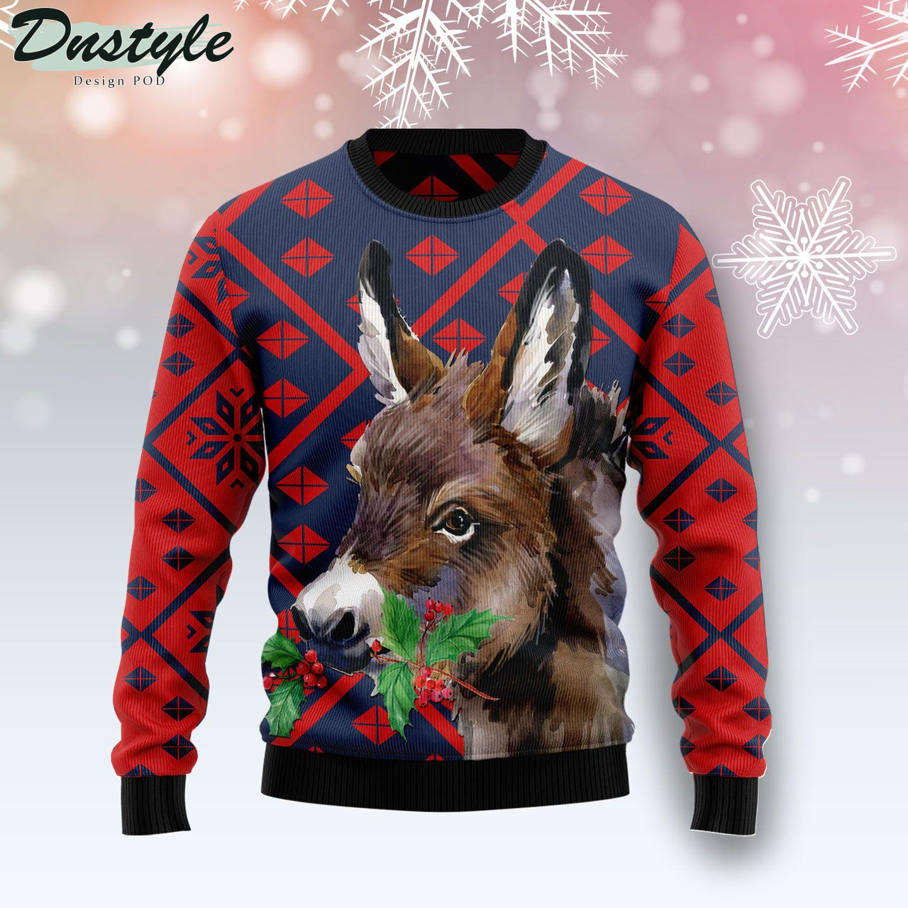 Donkey Leaves Ugly Christmas Sweater