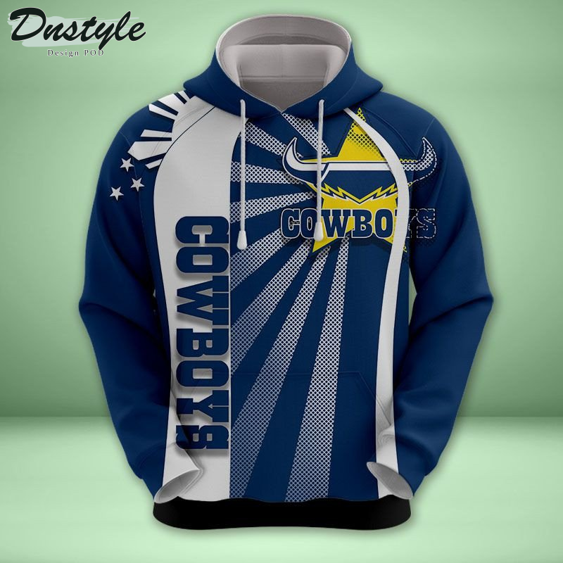 North Queensland Cowboys all over printed hoodie t-shirt