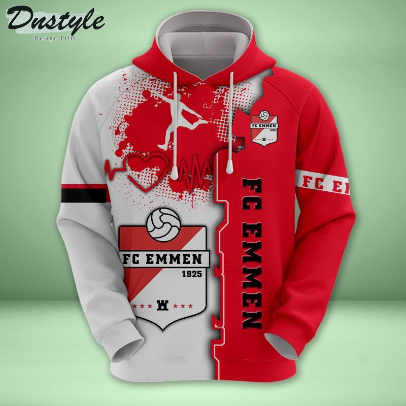 FC Emmen T-shirt met capuchon en all-over print