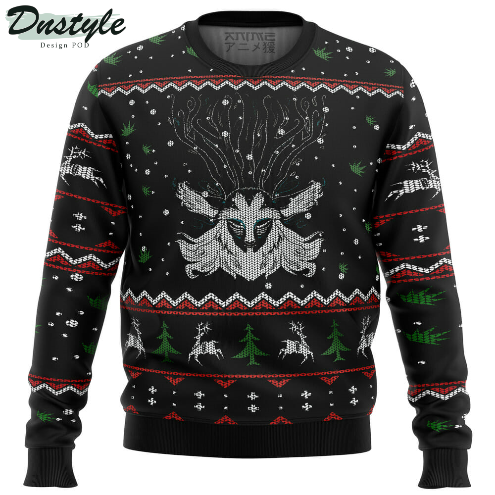 Ghibli Forest Spirit Ugly Christmas Sweater