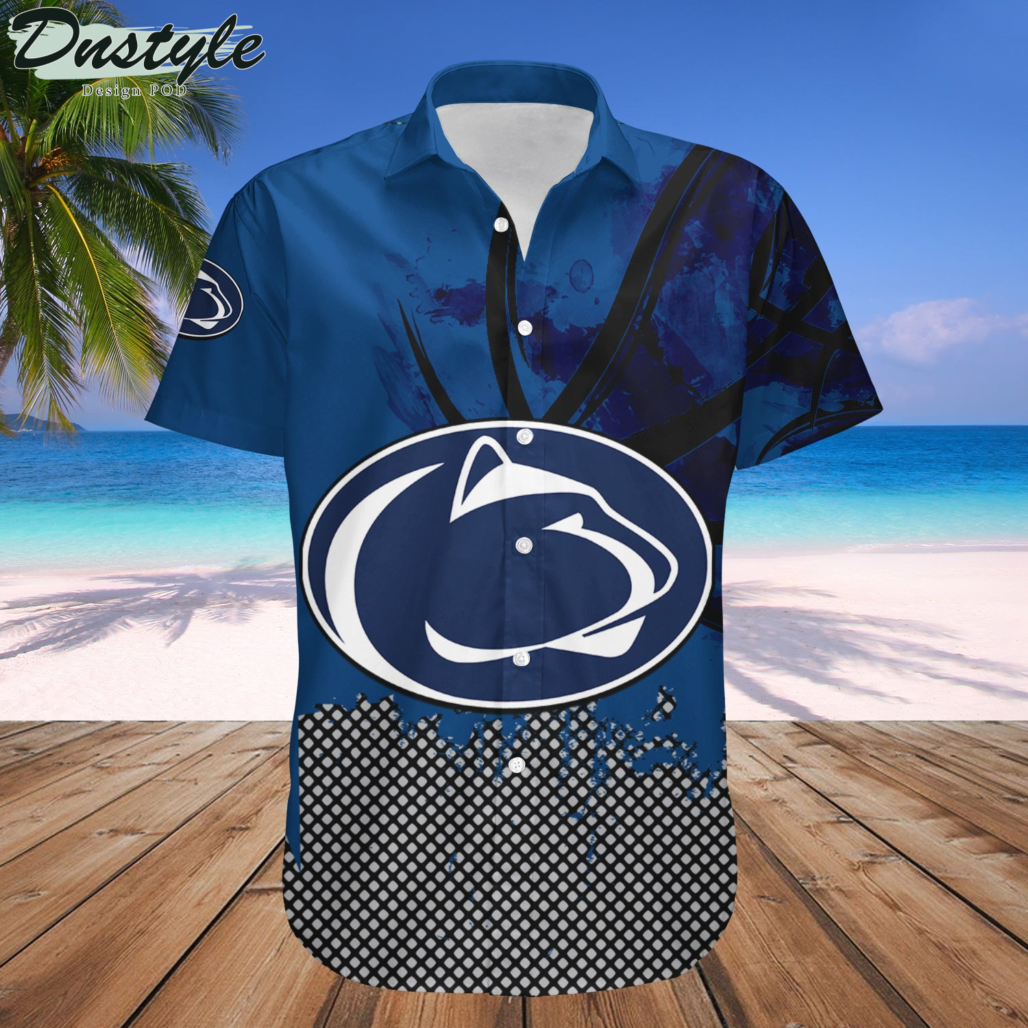Penn State Nittany Lions Basketball Net Grunge Pattern Hawaii Shirt