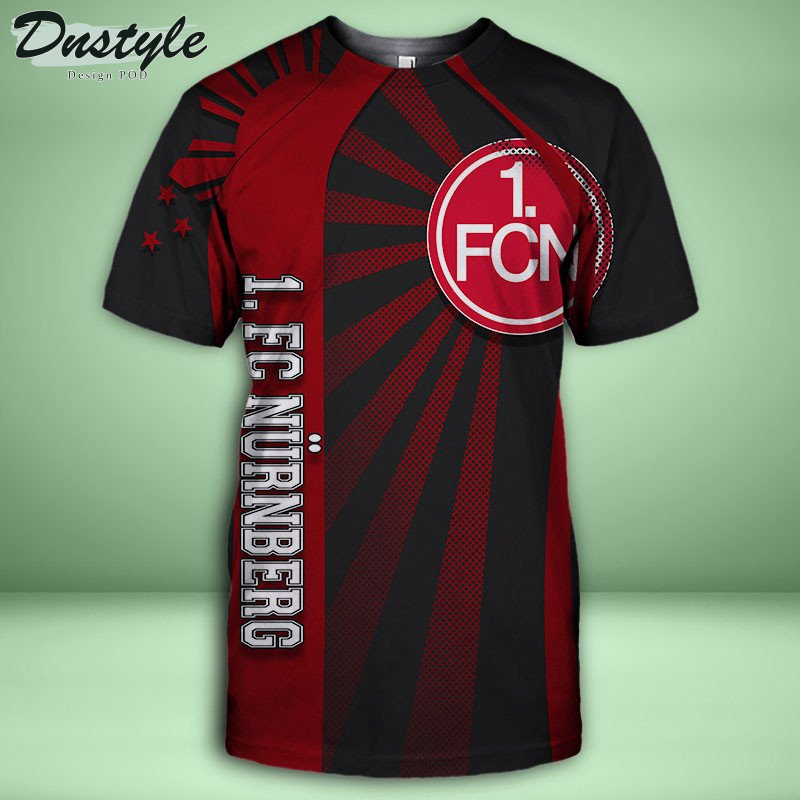 1. FC Nürnberg Allover bedrucktes Hoodie-T-Shirt