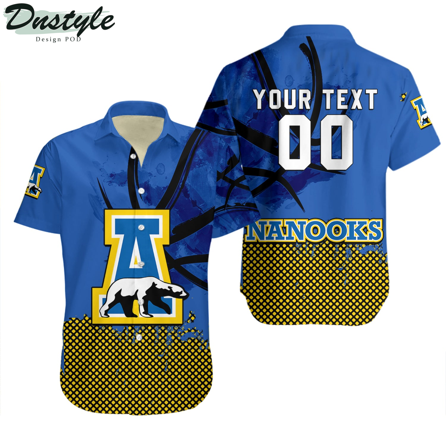 Alaska Nanooks Basketball Net Grunge Pattern Hawaii Shirt