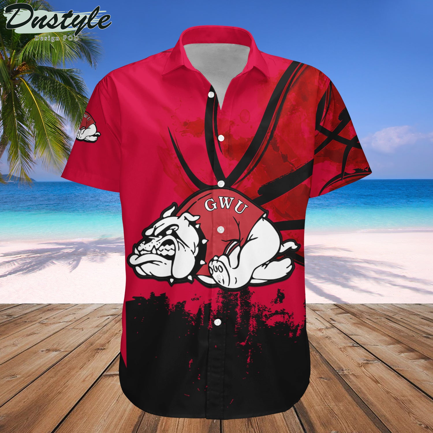 Gardner-Webb Runnin’ Bulldogs Basketball Net Grunge Pattern Hawaii Shirt