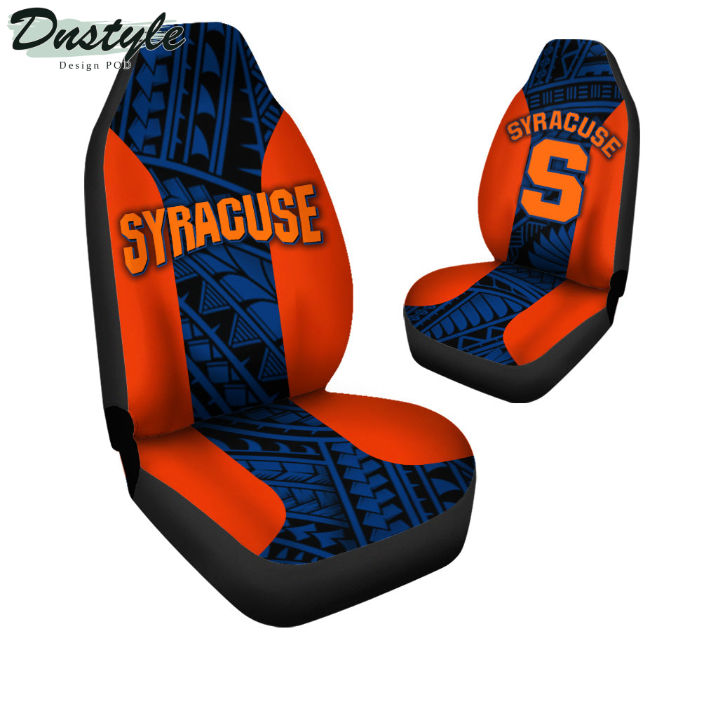 Syracuse Orange Polynesian Car Seat Cover