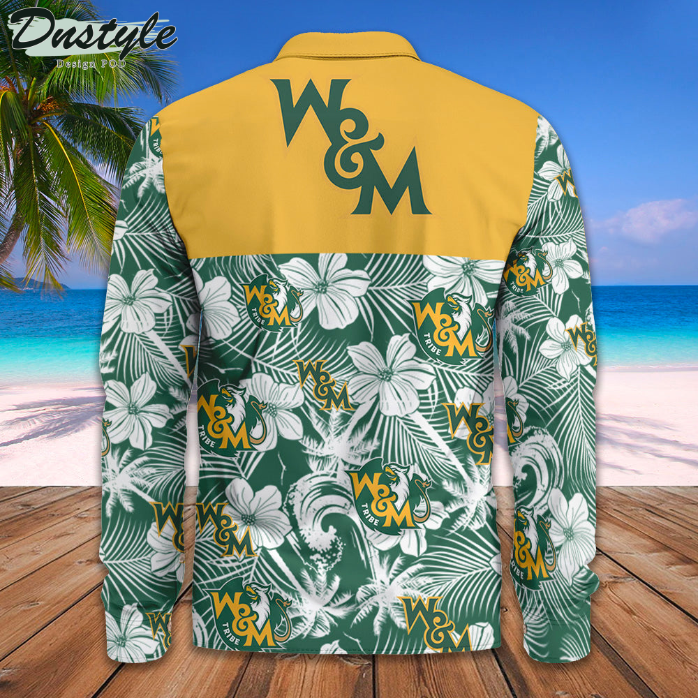 William and Mary Tribe Long Sleeve Button Down Shirt