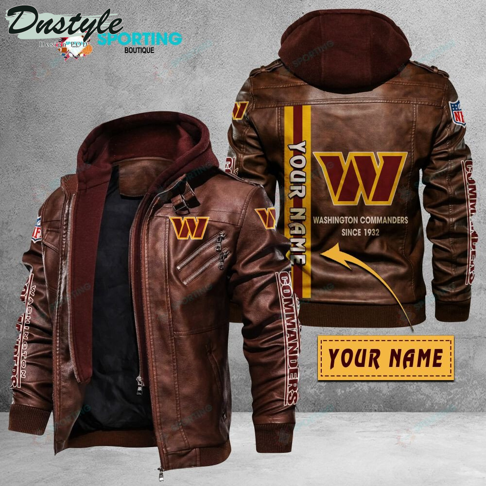 Washington Football Team custom name leather jacket