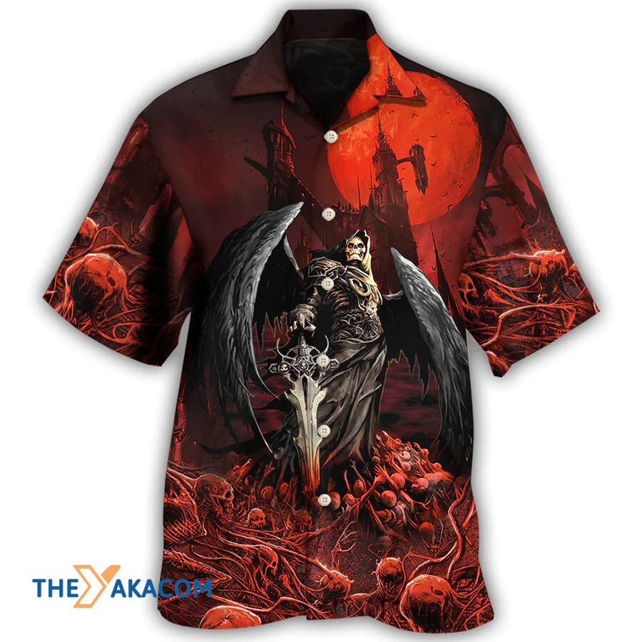 Halloween Skull Dark Blood Night Scary Style Hawaiian Shirt