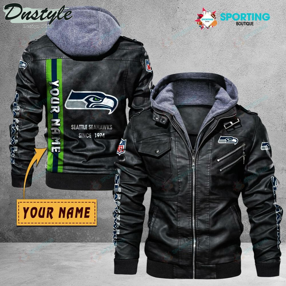 Seattle Seahawks custom name leather jacket