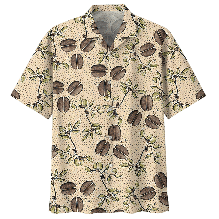 Coffee Beans Aloha Colorful Summer Beach Hawaiian Shirt