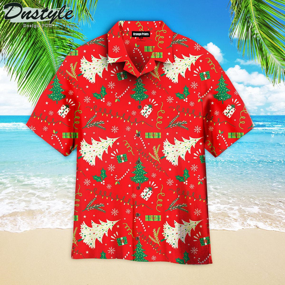 Merry Christmas Pine Tree Hawaiian Shirt