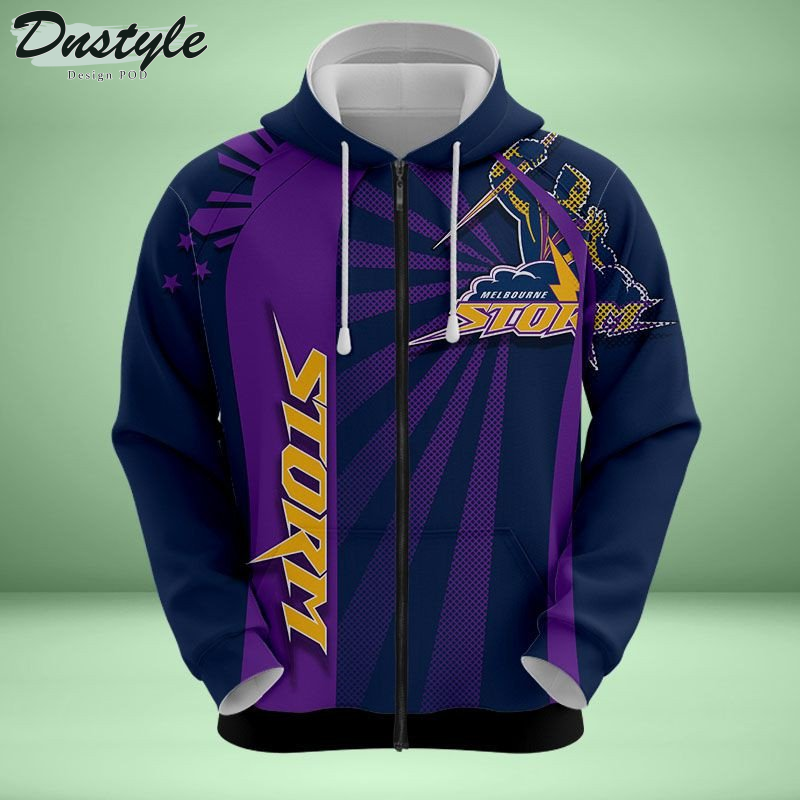 Melbourne Storm all over printed hoodie t-shirt