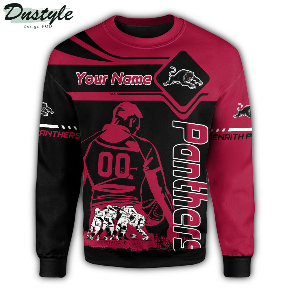 Penrith Panthers Sweatshirt NRL Pentagon Style Personalized