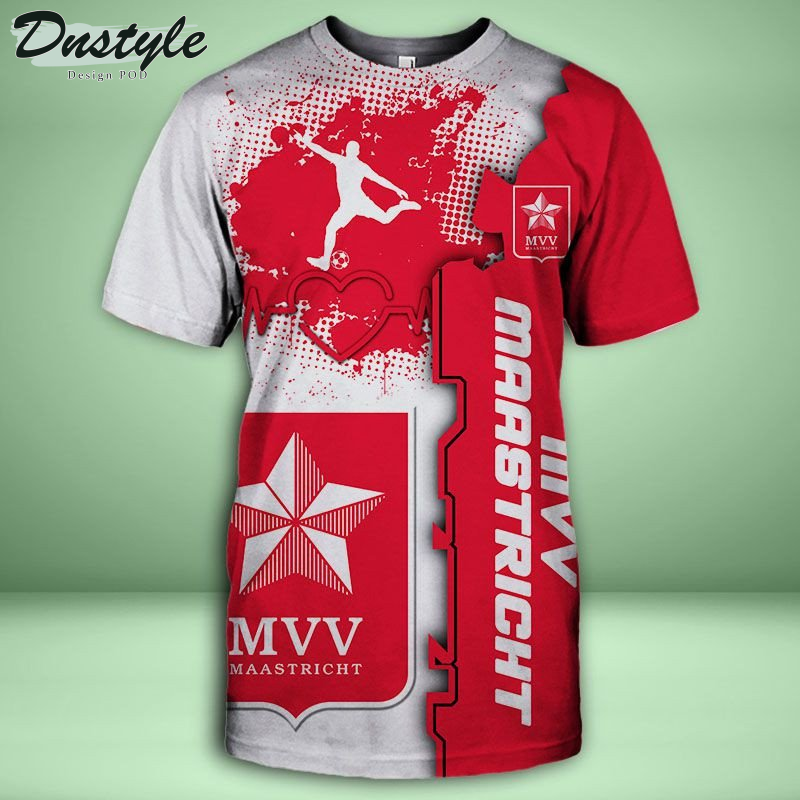 MVV Maastricht T-shirt met capuchon en all-over print