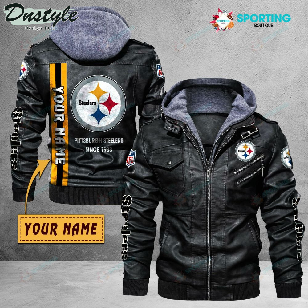 Pittsburgh Steelers custom name leather jacket