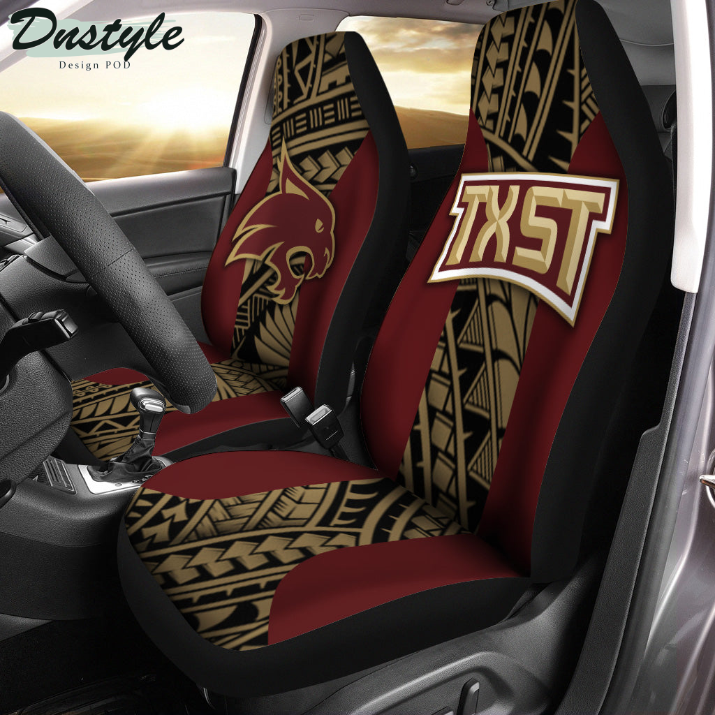 Texas State Bobcats Polynesian Car Seat Cover