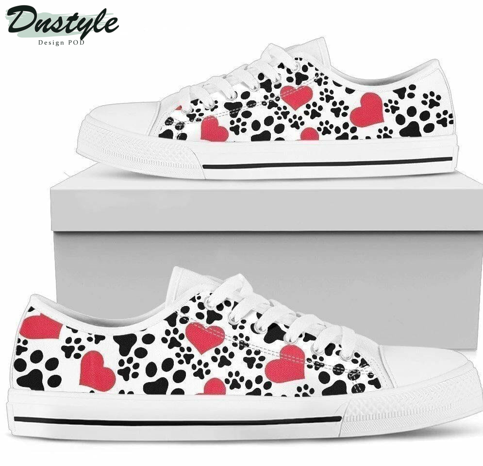 Dog Paws Icon Low Top Shoes Sneakers