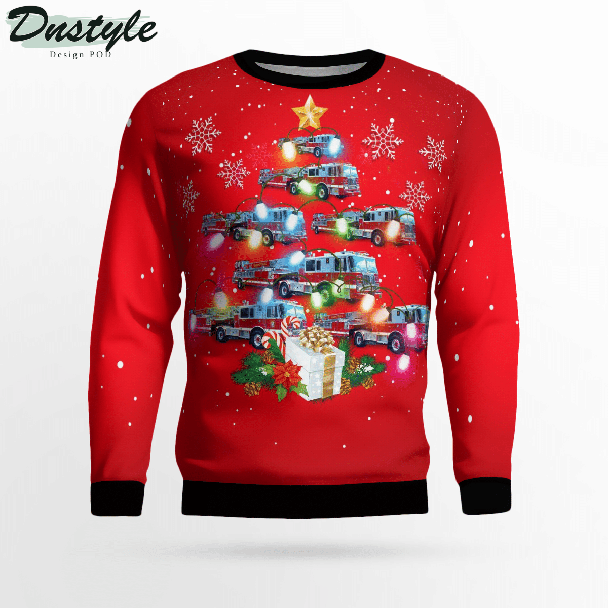 Washington DC Fire And EMS Red Ugly Christmas Sweater