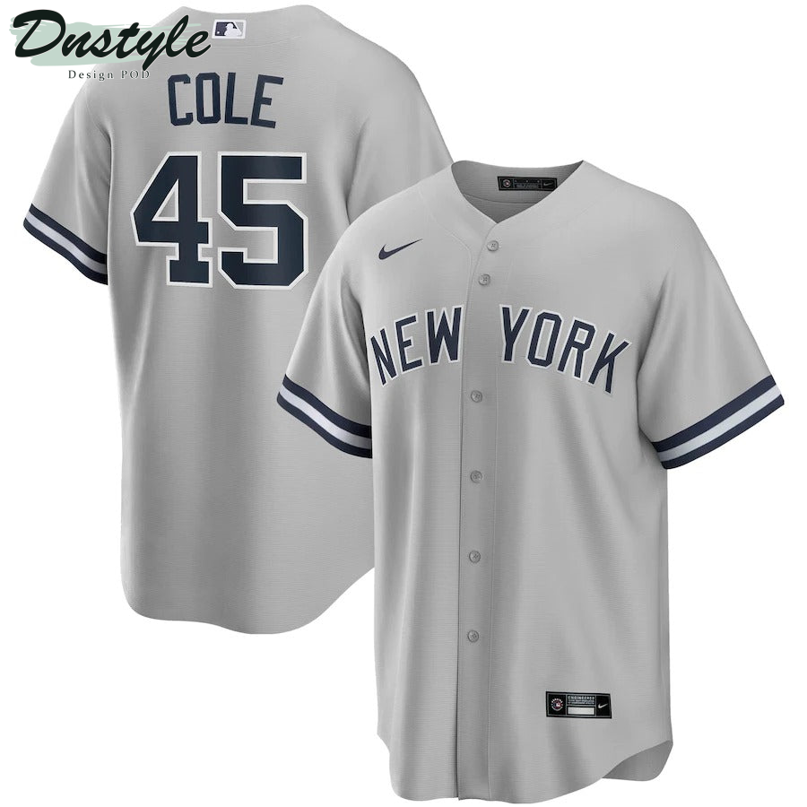 Men's New York Yankees Gerrit Cole Nike Gray Road Replica Player Name Jersey