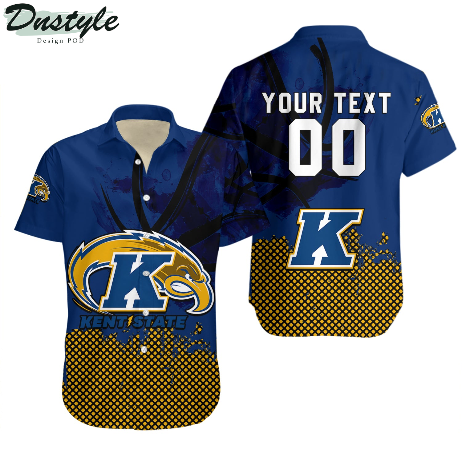 Kent State Golden Flashes Basketball Net Grunge Pattern Hawaii Shirt