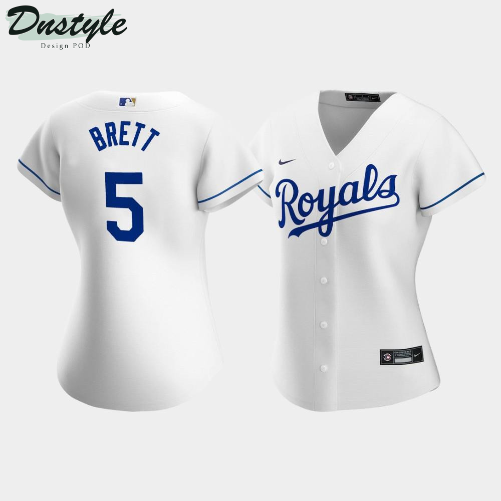 Women’s Kansas City Royals George Brett #5 White Home Player Jersey MLB Jersey