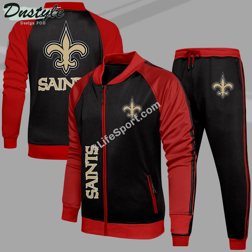 New Orleans Saints Tracksuits Jacket Bottom Set
