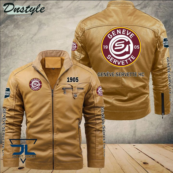 Geneve-Servette HC Fleece-Lederjacke