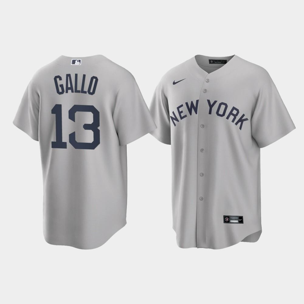 New York Yankees #13 Joey Gallo 2021 Field of Dreams Gray Jersey MLB Jersey