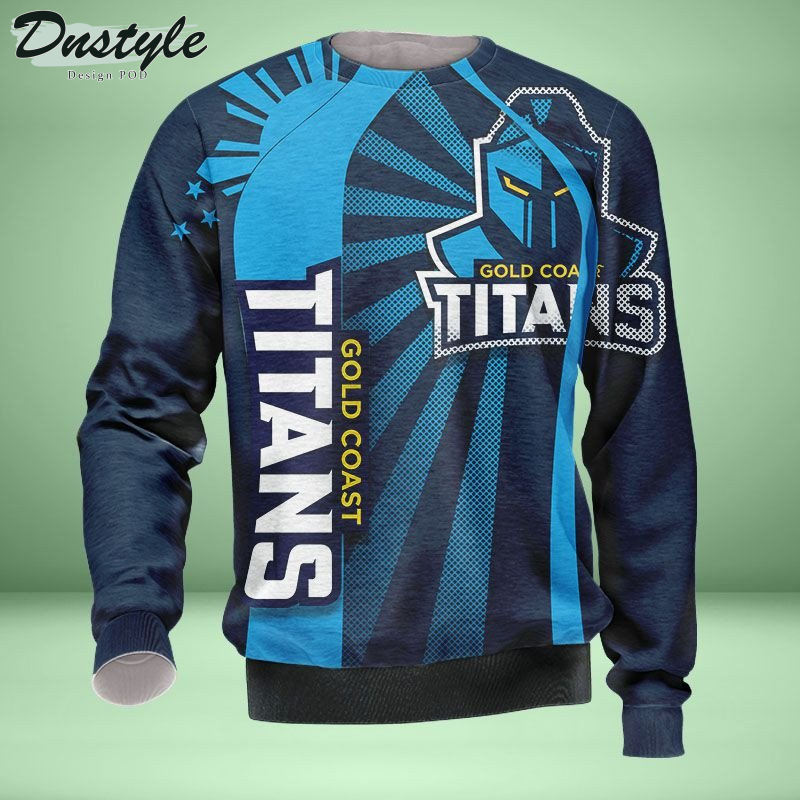 Gold Coast Titans all over printed hoodie t-shirt