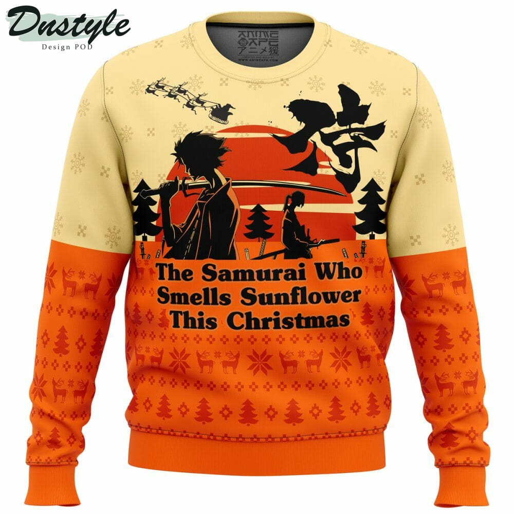 Samurai Champloo The Samurai Who Smells Sunflower This Christmas Ugly Christmas Sweater
