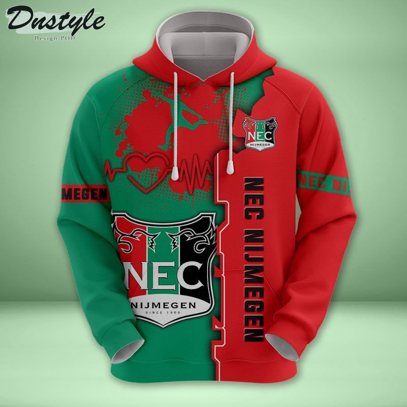 NEC Nijmegen T-shirt met capuchon en all-over print