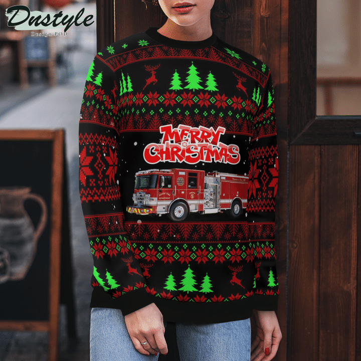 Dover Fire Department Dover Delaware Ugly Merry Christmas Sweater