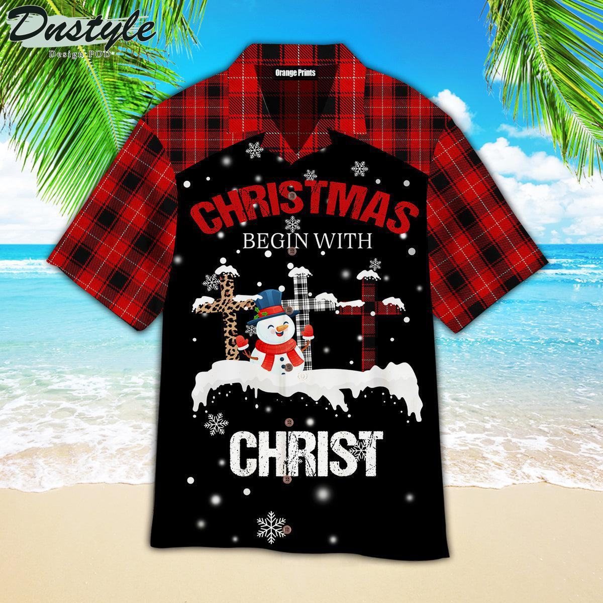 Christmas Begin With Christ Hawaiian Shirt